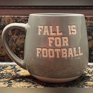Robert Stanley Fall Is For Football Grey Oversized Coffee Soup Mug Tea Cup 24oz